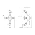 Lefroy Brooks Mackintosh Bateria termostatyczna natryskowa ścienna 2-drożna Chrom ML8746CP