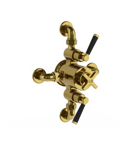 Lefroy Brooks Mackintosh Bateria termostatyczna natryskowa ścienna 2-drożna Polished Brass MB8746PB