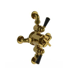 Lefroy Brooks Mackintosh Bateria termostatyczna natryskowa ścienna 2-drożna Antique Gold MK8746AG