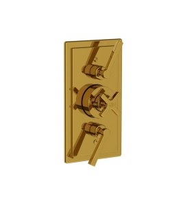 Lefroy Brooks Mackintosh Bateria termostatyczna natryskowa podtynkowa 2-drożna Antique Gold MK8736AG