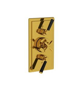 Lefroy Brooks Mackintosh Bateria termostatyczna natryskowa podtynkowa 2-drożna Polished Brass MB8736PB