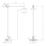 Lefroy Brooks Mackintosh Bateria natryskowa termostatyczna 2-otworowa z deszczownicą Ø 154 mm Chrom MK8701CP