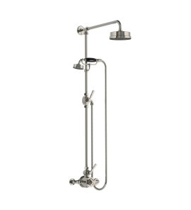Lefroy Brooks Mackintosh Bateria natryskowa termostatyczna 2-otworowa z deszczownicą Ø 154 mm Silver Nickel ML8703NK