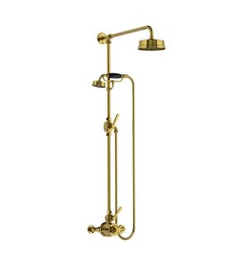 Lefroy Brooks Mackintosh Bateria natryskowa termostatyczna 2-otworowa z deszczownicą Ø 154 mm Polished Brass ML8703PB