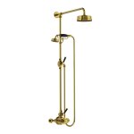 Lefroy Brooks Mackintosh Bateria natryskowa termostatyczna 2-otworowa z deszczownicą Ø 154 mm Polished Brass MB8703PB