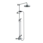 Lefroy Brooks Mackintosh Bateria natryskowa termostatyczna 2-otworowa z deszczownicą Ø 197 mm Chrom MB8704CP