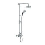 Lefroy Brooks Mackintosh Bateria natryskowa termostatyczna 2-otworowa z deszczownicą Ø 154 mm oraz ze słuchawką na ruchomym uchwycie Chrom ML8743CP