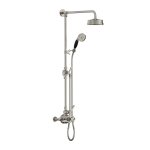 Lefroy Brooks Mackintosh Bateria natryskowa termostatyczna 2-otworowa z deszczownicą Ø 154 mm oraz ze słuchawką na ruchomym uchwycie Silver Nickel ML8743NK