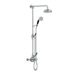 Lefroy Brooks Mackintosh Bateria natryskowa termostatyczna 2-otworowa z deszczownicą Ø 154 mm oraz ze słuchawką na ruchomym uchwycie Chrom MB8743CP