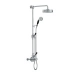 Lefroy Brooks Mackintosh Bateria natryskowa termostatyczna 2-otworowa z deszczownicą Ø 197 mm oraz ze słuchawką na ruchomym uchwycie Chrom MK8744CP