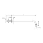 Lefroy Brooks Mackintosh Ramie ścienne do deszczownicy Chrom LB1734CP