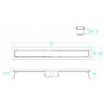 Linea Odpływ prysznicowy liniowy 80 cm Chrom ODP08