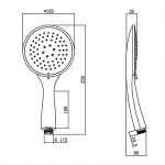 M&Z Słuchawka prysznicowa 3-funkcyjna czarny mat GYHS10313