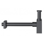 M&Z Syfon umywalkowy butelkowy kwadratowy czarny mat A740/CZAR