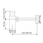 M&Z Syfon umywalkowy butelkowy okrągły chrom A750