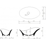 Marmorin Alice I Umywalka Nablatowa biała P 550 056 020 01 0 / P_U_002_01_0550