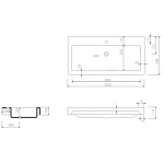 Marmorin Argo Umywalka wpuszczana w blat biała 290 100 020 01 0 / P_U_005_01_1000