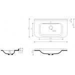 Marmorin Balta Umywalka meblowa/wpuszczana w blat biała 721 090 020 01 0 / P_U_009_01_0900