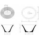 Marmorin Cascada Umywalka nablatowa biała P 724 044 020 01 0 / P_U_013_01_0436