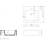 Marmorin Ceti 45 Umywalka meblowa/nablatowa 180 045 020 01 0 / P_U_014_01_0450