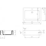 Marmorin Ceto 60 Umywalka meblowa/nablatowa/wisząca biała 170 060 020 01 0 / P_U_015_01_0600