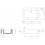 Marmorin Ceto 80 Umywalka meblowa/nablatowa biała 170 080 020 01 0 / P_U_015_02_0800