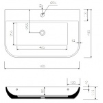 Marmorin Dione Umywalka nablatowa/wisząca biała 505 070 020 01 0 / P_U_021_01_0700