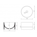 Marmorin Duo II Umywalka stawiana na blat biała P_U_536_03_0380