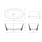 Marmorin Duo II Wanna wolnostojąca z białym panelem Biały P_W_536_10_1500