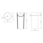 Marmorin Duo S Umywalka wolnostojąca biała P_S_536_09_0380