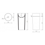 Marmorin Duo S Umywalka wolnostojąca biała P_S_536_04_0380