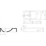 Marmorin Elara 3 Umywalka nablatowa/meblowa/wisząca biała 410 040 020 01 0 / P_U_026_03_0400