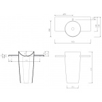 Marmorin Febe Umywalka stojąca-przyścienna biała 460 090 020 01 0 / P_S_032_01_0900
