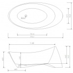 Marmorin Goccia Wanna wolnostojąca biała P 596 200 020 01 0 / P_W_035_02_1967