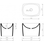 Marmorin Isar 457 Umywalka nablatowa biała P 597 040 020 01 0 / P_U_039_01_0457