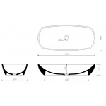 Marmorin Isar 800 Umywalka nablatowa biała P 726 080 020 01 0 / P_U_039_02_0800