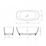 Marmorin Isar II Wanna wolnostojąca Biała P_W_039_06_1600