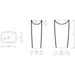 Marmorin Isar Umywalka wolnostojąca biała P 598 040 020 01 0 / P_S_039_03_0455