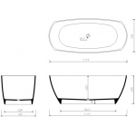 Marmorin Isar Wanna wolnostojąca biała P 599 170 020 01 0 / P_W_039_04_1750