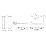 Marmorin La Donna S Umywalka wolnostojąca przyścienna biała P_S_048_04_0700