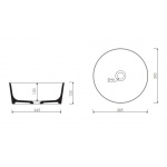 Marmorin Lena I Umywalka stawiana na blat biała P_U_539_01_0385