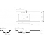 Marmorin Lira 900 L Umywalka meblowa/wpuszczana w blat biała 640 090 720 01 0 / P_U_054_04_0902
