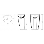 Marmorin Mia S Umywalka wolnostojąca-przyścienna biała P_S_557_02_0550