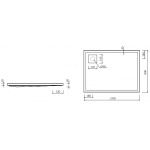 Marmorin Modico I - 120x80 Brodzik prostokątny biały 269 128 20 0 /P_B_058_03_1200
