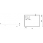 Marmorin Modico I - 120x90 Brodzik prostokątny biały 269 129 20 0 / P_B_058_04_1200