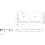 Marmorin Moira 120 Bis Duet Umywalka meblowa/wpuszczana w blat biała 280 120 221 01 0 / P_U_059_06_1200
