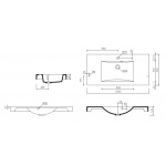 Marmorin Moira Bis 100 Umywalka meblowa/wpuszczana w blat biała P_U_059_07_1000