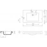 Marmorin Moira Bis 80 Umywalka meblowa/wpuszczana w blat biała 280 080 020 01 0 / P_U_059_03_0800