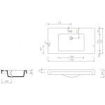 Marmorin Moira Bis 90 Umywalka meblowa/wpuszczana w blat biała 280 090 020 01 0 / P_U_059_04_0900