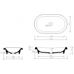 Marmorin Pia 600 Umywalka wpuszczana w blat/nablatowa biała 570 060 020 01 0 / P_U_070_01_0620